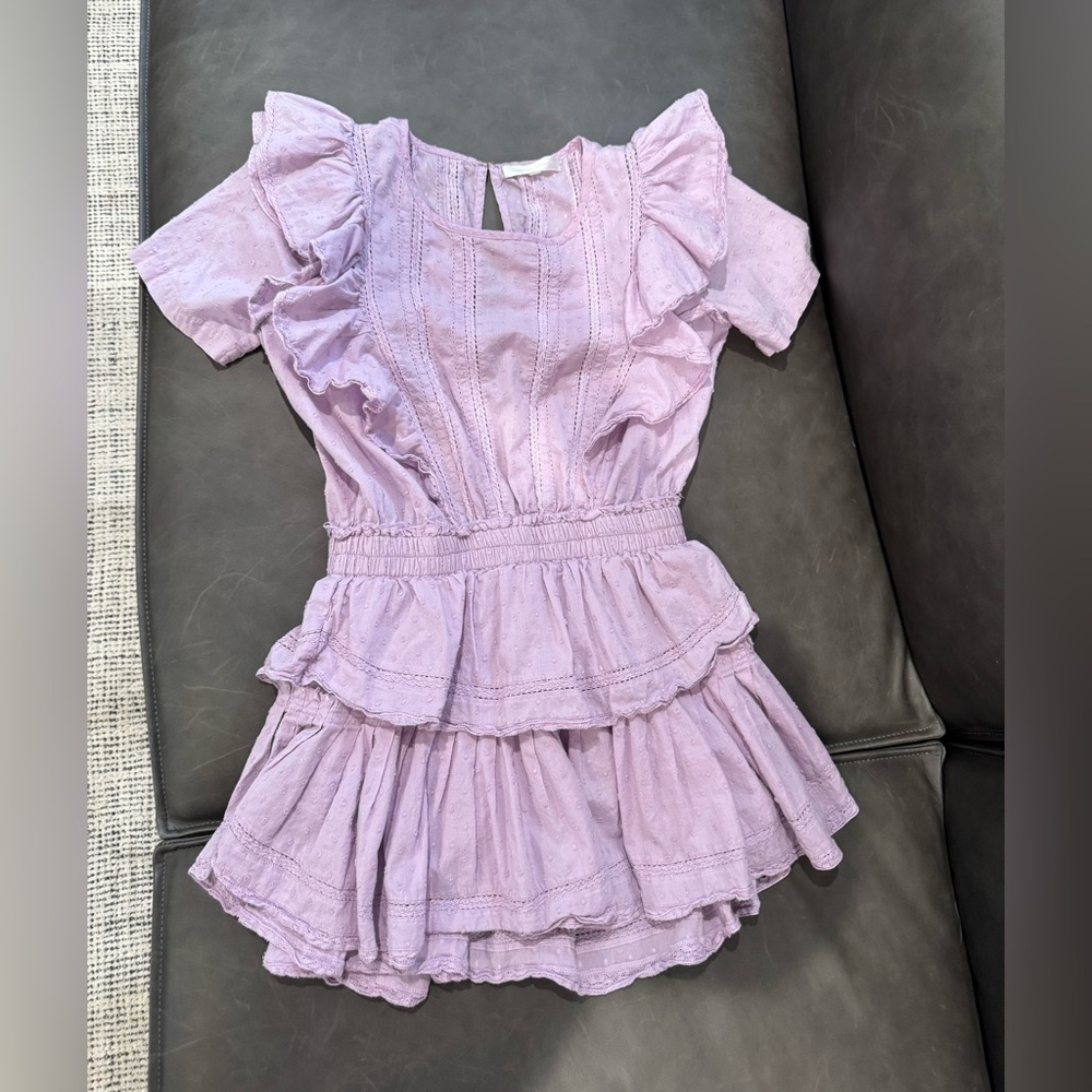LoveShackFancy Lilac Ruffle Dress